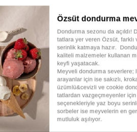 Özsüt Opens the Ice Cream Season