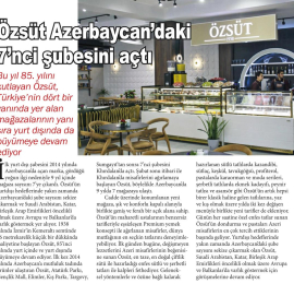 Özsüt Opens Its 7th Branch in Azerbaijan